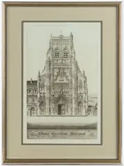 GLORIA, SAINT RIQUIER ETCHING by John Taylor Arms, etching on paper, sold Apr 2025