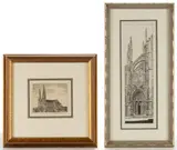 CATHEDRAL ETCHINGS, LOT OF TWO by John Taylor Arms, etching on paper, sold Apr 2025