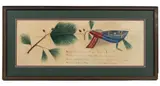 FOLK ART PAINTING by Anna Ruth Wollett, watercolor on paper, sold Mar 2025