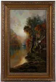 LANDSCAPE PAINTING by Edmund Darch Lewis, oil on canvas, sold Mar 2025
