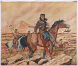 JR. (1930-2011) AUGUSTA CO., SHENANDOAH VALLEY OF VIRGINIA NATIVE AMERICAN PAINTING by Paul B. Miller, oil on canvas, sold Mar 2025