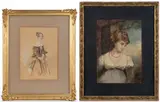 PORTRAIT OF A LADY by Mary Ann Musgrave, watercolor and gouache on paper, sold Mar 2025