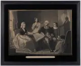 Untitled by American Historical Washington Family Engraving, engraving on paper entitled ", sold Mar 2025
