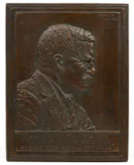 Untitled by James Earle Fraser, CAST BRONZE BAS-RELIEF THEODORE ROOSEVELT MEMORIAL WALL PLAQUE, sold Mar 2025