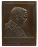 Untitled by James Earle Fraser, CAST BRONZE BAS-RELIEF THEODORE ROOSEVELT MEMORIAL WALL PLAQUE, sold Mar 2025