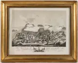 AFTER WILLIAM EDWARD WEST (AMERICAN, 1792-1859) , BATTLE OF NEW ORLEANS PRINT by Joseph Yeager, engraving on laid paper, sold Nov 2024