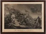 AFTER JOHN TRUMBULL (AMERICAN, 1756-1843) REVOLUTIONARY WAR BATTLE PRINT by Johann G. Muller, engraving on laid paper, sold Nov 2024