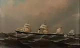 PORTRAIT OF A STEAMSHIP by Antonio Jacobsen, oil on canvas, sold Nov 2024