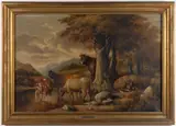 PASTORAL LANDSCAPE PAINTING by Susan Waters, oil on canvas, sold Nov 2024
