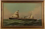 PORTRAIT OF A STEAMSHIP by Antonio Jacobsen, oil on canvas, sold Nov 2024