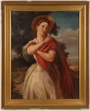 PORTRAIT OF A WOMAN by William D. Washington, oil on canvas, sold Nov 2024