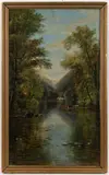 COW PAINTING by Edmund Darch Lewis, oil on canvas, sold Nov 2024