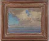 SEASCAPE PAINTING by Olaf Brauner, oil on panel, sold Nov 2024