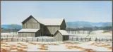 JR. (SUMMERFIELD, NORTH CAROLINA, B. 1955) WINTER BARN SCENE PAINTING by Robert C. Flowers, watercolor on paper, sold Nov 2024