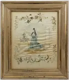 Silk by American & British Silk-Embroidered Memorial, pencil, sold Nov 2024