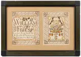 SHENANDOAH VALLEY OF VIRGINIA FOLK ART FRAKTUR DRAWING / BIRTH RECORD by Frederick Co., watercolor and ink on paper, sold Nov 2024