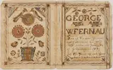 SHENANDOAH VALLEY OF VIRGINIA FRAKTUR DRAWING / BIRTH RECORD by Frederick Co., watercolor and ink on paper, sold Nov 2024