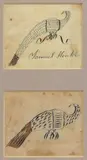 NEW MARKET, SHENANDOAH VALLEY OF VIRGINIA, FOLK ART DRAWINGS, LOT OF TWO by Henkel Family, watercolor and ink on paper, sold Nov 2024