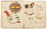 FOLK ART COPY / DAY BOOK by Martin Weaver Balmer, watercolor, sold Nov 2024