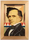 HISTORICAL POLITICAL PORTRAIT OF FRANKLIN PIERCE (1804-1869) by Orville H. A. Mills, oil on canvas panel, sold Nov 2024