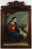 ATTRIBUTED, LA DIVINA PASTORA / THE DIVINE SHEPHERDESS by Antonio Salas, oil on canvas, sold Oct 2024