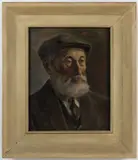 PORTRAIT OF AN ELDERLY MAN by Peter Ottzen, oil on board, sold Oct 2024