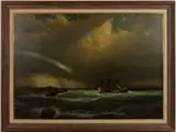 NAUTICAL SCENE by James Fairman, oil on canvas, sold Oct 2024