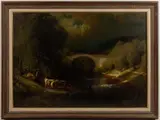 PASTORAL LANDSCAPE by James Fairman, oil on canvas, sold Oct 2024