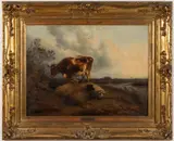 ATTRIBUTED / SCHOOL OF, PASTORAL LANDSCAPE by Thomas George Cooper, oil on canvas, sold Oct 2024