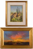 LANDSCAPE PAINTINGS, LOT OF TWO by William Scott Jennings, oil on various forms of artist's board, sold Oct 2024