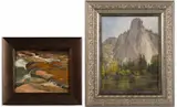 LANDSCAPE PAINTINGS, LOT OF TWO by William Scott Jennings, oil on various forms of artist's board, sold Oct 2024