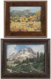 LANDSCAPE PAINTINGS, LOT OF TWO by William Scott Jennings, oil on various forms of artist's board, sold Oct 2024