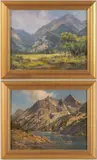LANDSCAPE PAINTINGS, LOT OF TWO by William Scott Jennings, oil on various forms of artist's board, sold Oct 2024