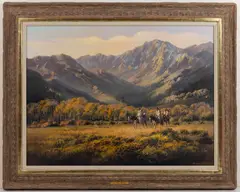 IN THE OPEN LANDSCAPE PAINTING by Charles H. Pabst, oil on canvas, sold Oct 2024