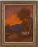 LANDSCAPE PAINTING by David Stirling, oil on board, sold Oct 2024