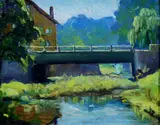 Bridge by Harry Horn, Oil on board, sold Jun 2021