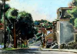 Terrace Street Hill by Antonio Pietro Martino, Pastel, sold Jun 2021