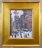 January NY City by Christopher Willett, Oil on board, sold Jun 2021