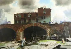 Passing of A Landmark by Harry Leith-Ross, Watercolor, sold Jun 2021