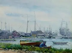 Nantucket by Nicola D'Ascenzo, Watercolor, sold Jun 2021