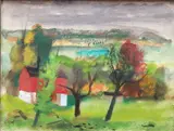 Untitled by Louis Bosa, Gouache and SLL, sold Sep 2021