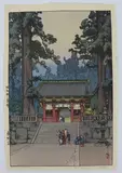 Toshogu Shrine by Hiroshi Yoshida, Woodblock, offered Sep 2021