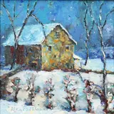 December Night by Alan Fetterman, Oil on canvas, sold Sep 2021