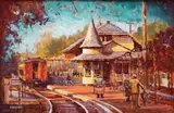 New Hope Station by Joseph James Crilley, Oil on board, sold Sep 2021