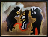 Dancing for the Great Grandmother by Sterling Boyd Strauser, Oil on masonite, sold Sep 2021