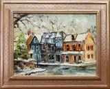 State and Pine by Alan Fetterman, Oil on board, sold Sep 2021
