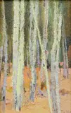 Young Spring Asps by Nikolai Timkov, Oil on board, sold Sep 2021