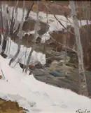 Untitled by Nikolai Timkov, Oil on board, sold Sep 2021