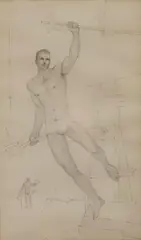 Untitled by John Brock Lear, Jr., Graphite on paper, sold Sep 2021