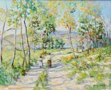 Lake Galena, Doylestown by Christopher Willett, Oil on canvas, sold Sep 2021